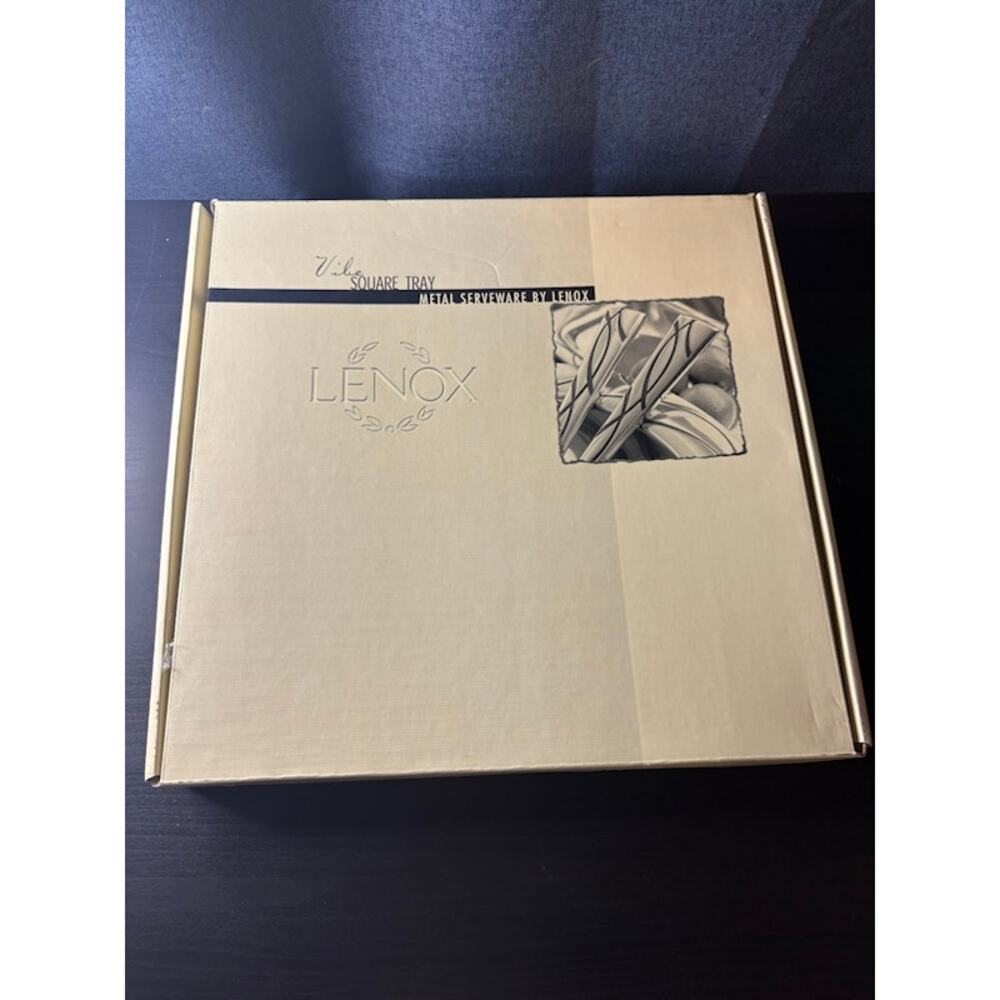LENOX Metal Servewear "Vibe" Square 14" Platter New in Box